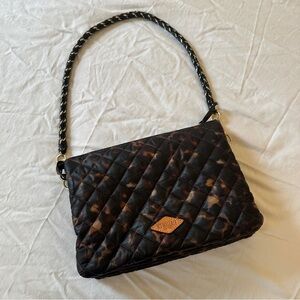 MZ Wallace Large Crosby Pippa Shoulder Bag Handbag Leopard Print